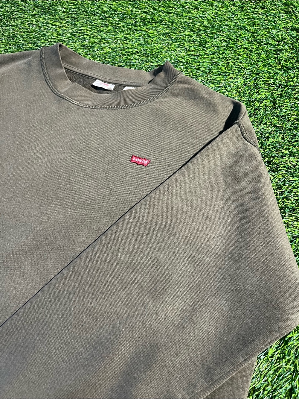 Levi's Sweatshirt Size M Olive Green Crewneck Pullover